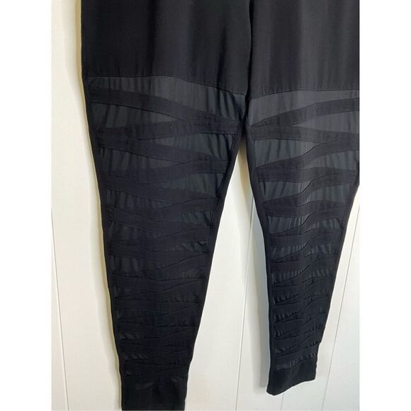Torrid Womens Size 3X Zig Zag Semi Sheer Pants Black Pullon Stretch - Picture 3 of 8